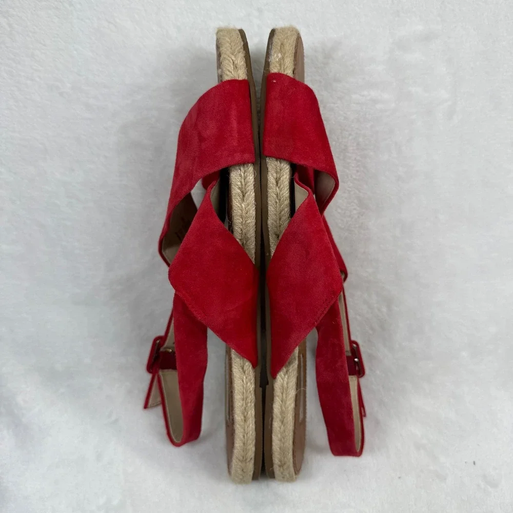 Louise et Cie Isamari‎ Red Suede Espadrille Slingback Sandals 11M LO-ISAMARI-R